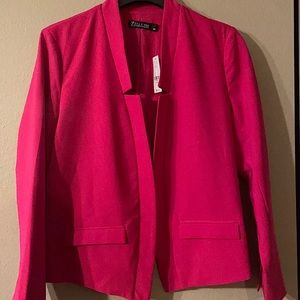 New York & Company lined Fuchsia Blazer with belt Size L